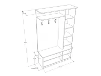 Orsi előszobafal ÚJ KL méretrajz